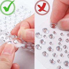 6 Pcs Face Gems Self Adhesive Rhinestones Makeup Jewelry