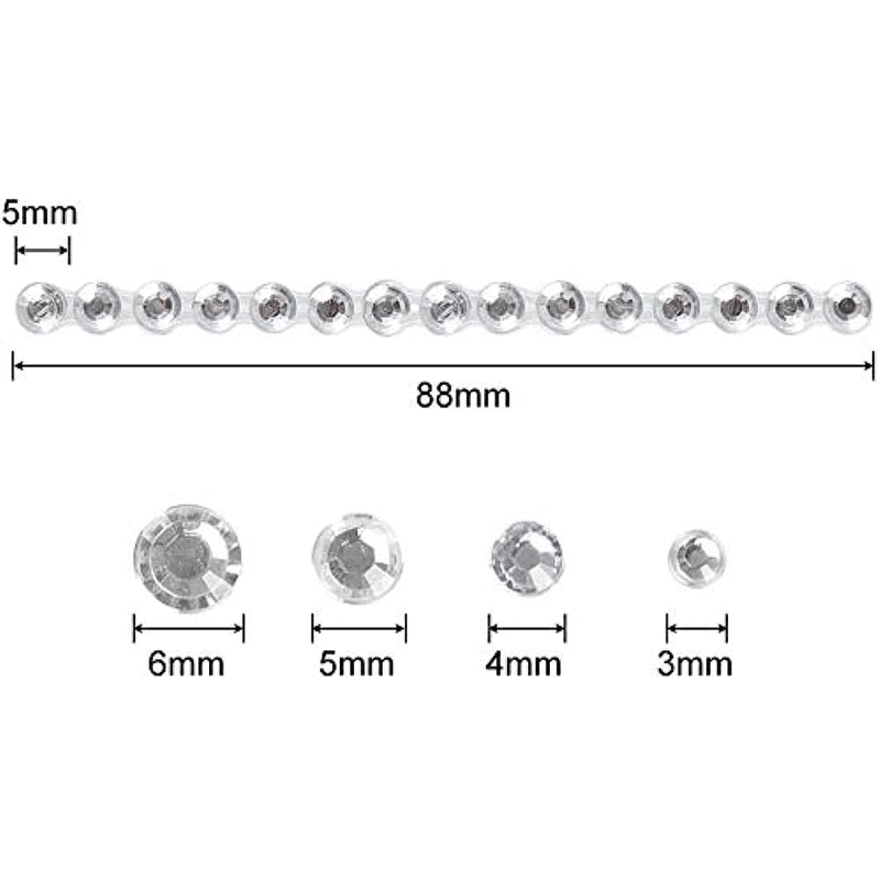 6 Pcs Face Gems Self Adhesive Rhinestones Makeup Jewelry