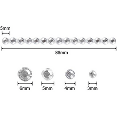 6 Pcs Face Gems Self Adhesive Rhinestones Makeup Jewelry
