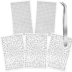 6 Pcs Face Gems Self Adhesive Rhinestones Makeup Jewelry