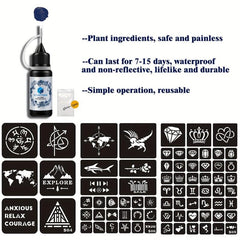 3 Sheets A4 Hollow Tattoo Stencil Juice Tattoo Dye Paste Semi permanent