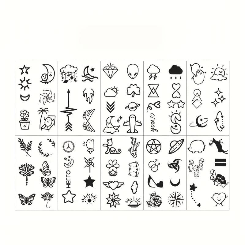240 Patterns Cute Waterproof Tattoo Stickers for Girls