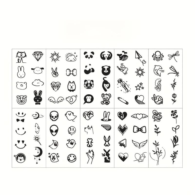 240 Patterns Cute Waterproof Tattoo Stickers for Girls