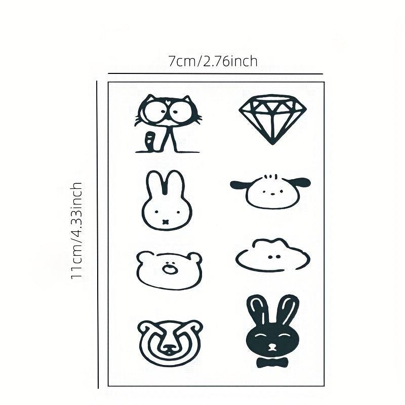 240 Patterns Cute Waterproof Tattoo Stickers for Girls
