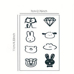 240 Patterns Cute Waterproof Tattoo Stickers for Girls