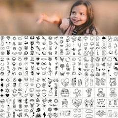 240 Patterns Cute Waterproof Tattoo Stickers for Girls