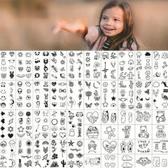 240 Patterns Cute Waterproof Tattoo Stickers for Girls