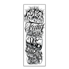 Lion Idol Clock Flowers Temporary Tattoo Realistic Stickers