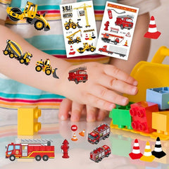 Boys Cars & Trucks Temporary Tattoos - 12 Sheets