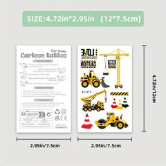 Boys Cars & Trucks Temporary Tattoos - 12 Sheets