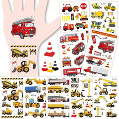 Boys Cars & Trucks Temporary Tattoos - 12 Sheets