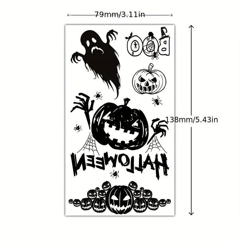 Halloween Spider Bat Tattoo Sticker Paper