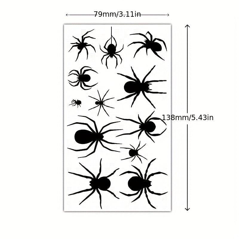 Halloween Spider Bat Tattoo Sticker Paper