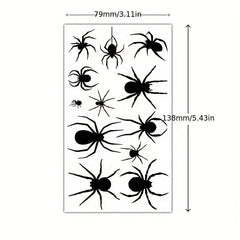 Halloween Spider Bat Tattoo Sticker Paper