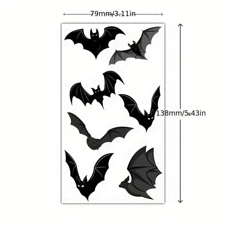 Halloween Spider Bat Tattoo Sticker Paper