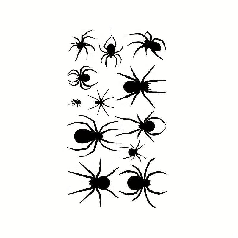 Halloween Spider Bat Tattoo Sticker Paper