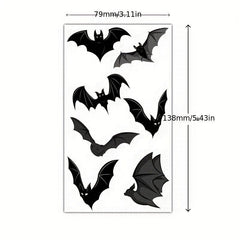Halloween Spider Bat Tattoo Sticker Paper