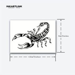 Scorpion Temporary Tattoo Stickers Herbal Juice Tattoo 1-2 Weeks Waterproof