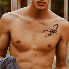 Scorpion Temporary Tattoo Stickers Herbal Juice Tattoo 1-2 Weeks Waterproof