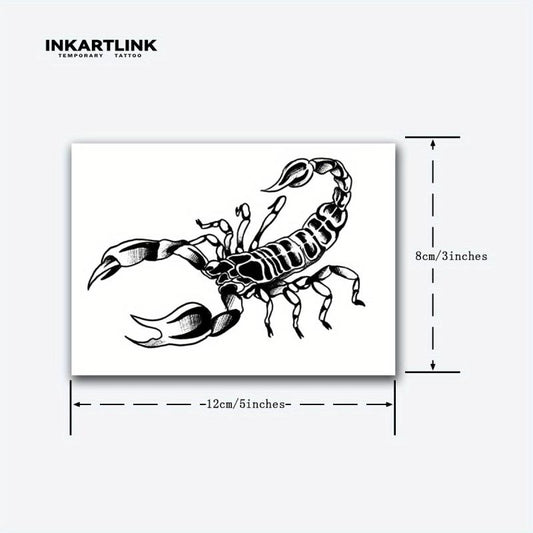 Scorpion Temporary Tattoo Stickers Herbal Juice Tattoo 1-2 Weeks Waterproof