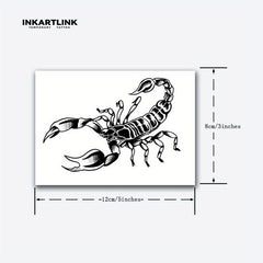 Scorpion Temporary Tattoo Stickers Herbal Juice Tattoo 1-2 Weeks Waterproof