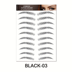 Long Lasting 6D Hair Like Eyebrow Tattoo Stickers Waterproof Brown Makeup