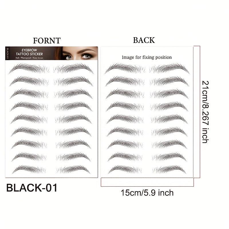 Long Lasting 6D Hair Like Eyebrow Tattoo Stickers Waterproof Brown Makeup