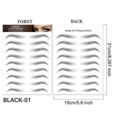 Long Lasting 6D Hair Like Eyebrow Tattoo Stickers Waterproof Brown Makeup