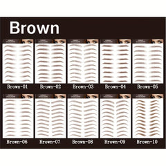 Long Lasting 6D Hair Like Eyebrow Tattoo Stickers Waterproof Brown Makeup