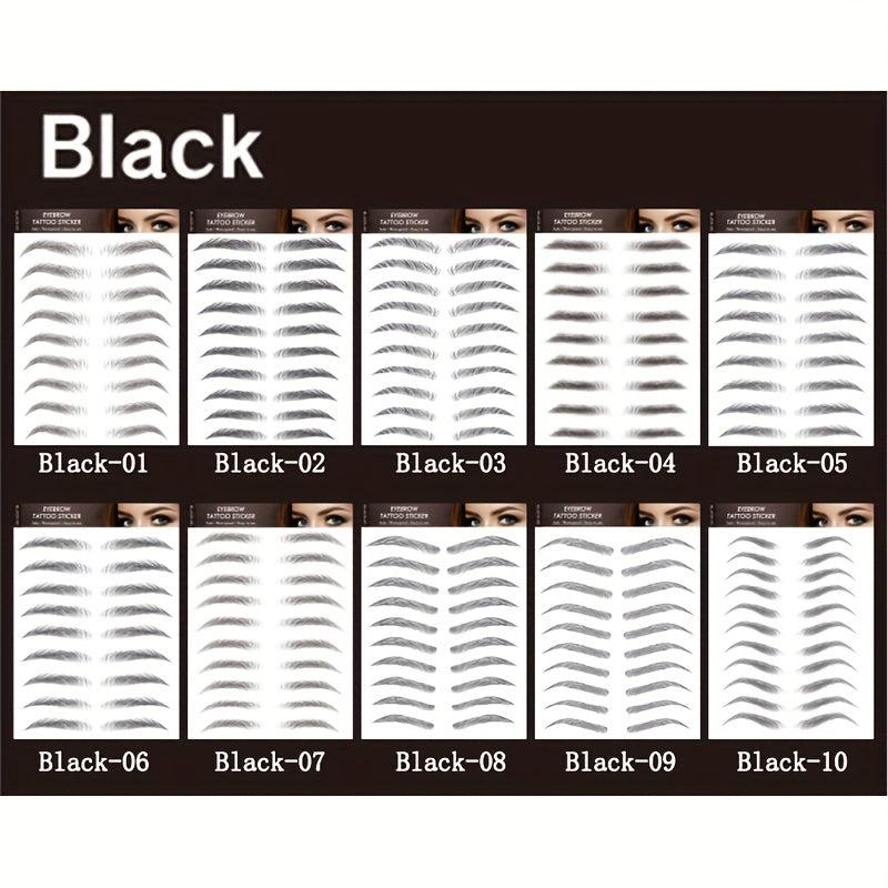 Long Lasting 6D Hair Like Eyebrow Tattoo Stickers Waterproof Brown Makeup