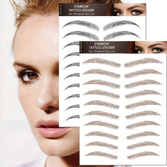 Long Lasting 6D Hair Like Eyebrow Tattoo Stickers Waterproof Brown Makeup