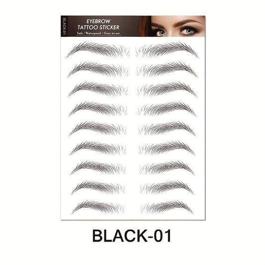 Long Lasting 6D Hair Like Eyebrow Tattoo Stickers Waterproof Brown Makeup
