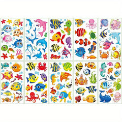 10 Pcs Unicorn Themed Party Cartoon Animal Tattoo Sticker