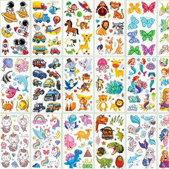 10 Pcs Unicorn Themed Party Cartoon Animal Tattoo Sticker
