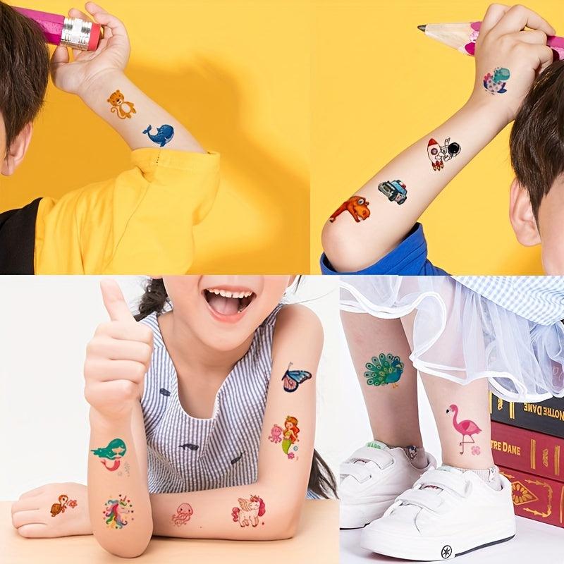 10 Pcs Unicorn Themed Party Cartoon Animal Tattoo Sticker