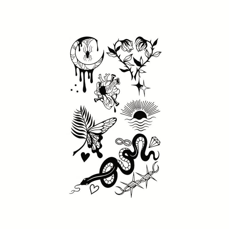Dark Spider Waterproof Temporary Tattoo Sticker