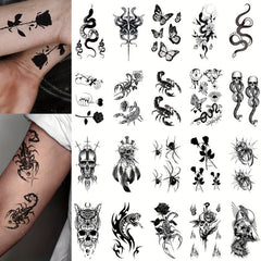 Dark Spider Waterproof Temporary Tattoo Sticker