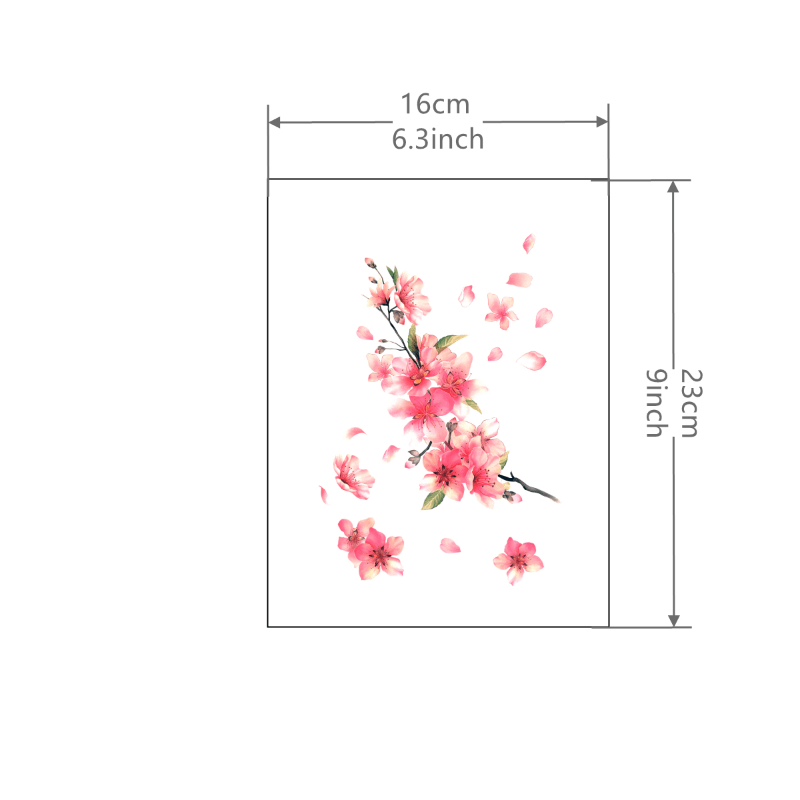 Cherry Blossoms Tattoo Sticker Waterproof Temporary Tattoo