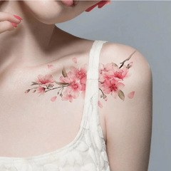 Cherry Blossoms Tattoo Sticker Waterproof Temporary Tattoo