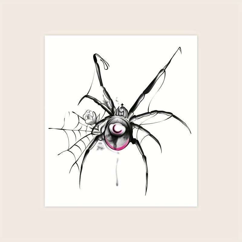 Herbal Juice Semi Permanent Hot Girl Red Spider Tattoo Stickers
