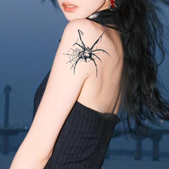 Herbal Juice Semi Permanent Hot Girl Red Spider Tattoo Stickers