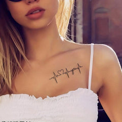 Herbal Heartbeat Tattoo Nightclub Party Body Decoration Temporary Tattoo