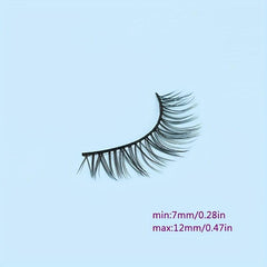 4 Pairs Strip False Eyelashes V shaped Cross Wispy Fine Stems Natural Look