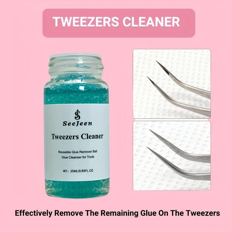 Lash Tweezers Cleaning Tool with 2 Spongeballs