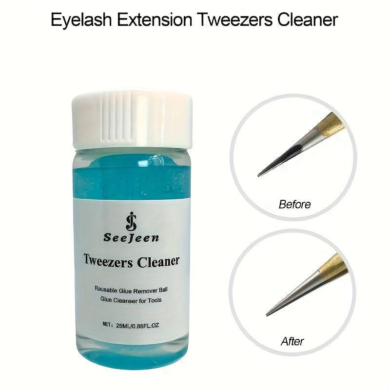 Lash Tweezers Cleaning Tool with 2 Spongeballs