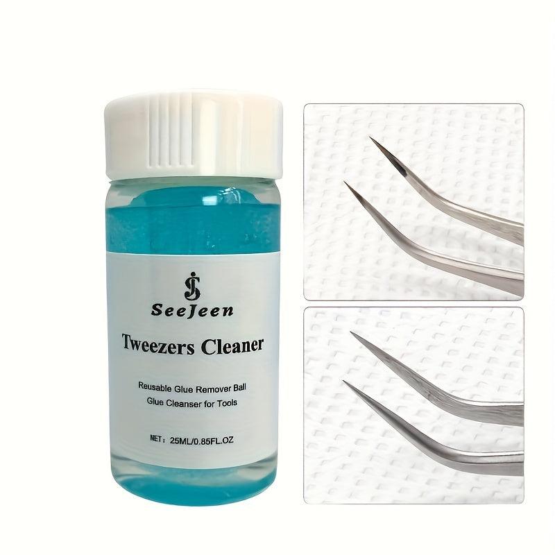Lash Tweezers Cleaning Tool with 2 Spongeballs