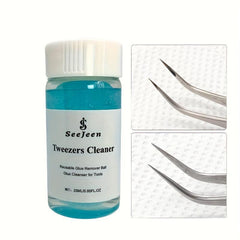 Lash Tweezers Cleaning Tool with 2 Spongeballs
