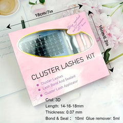 96 Pcs Clusters Eyelashes Extension Kit with Lash Bond and Mascara Brush
