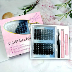 96 Pcs Clusters Eyelashes Extension Kit with Lash Bond and Mascara Brush