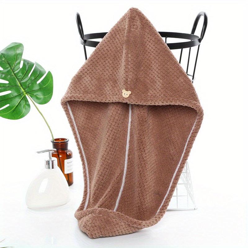 Borlaug Microfiber Hair Towel Quick Drying Absorbent Hair Cap